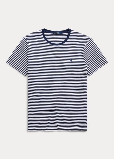 Men's Polo Ralph Lauren Custom Slim Striped T Shirts | 413258QKA